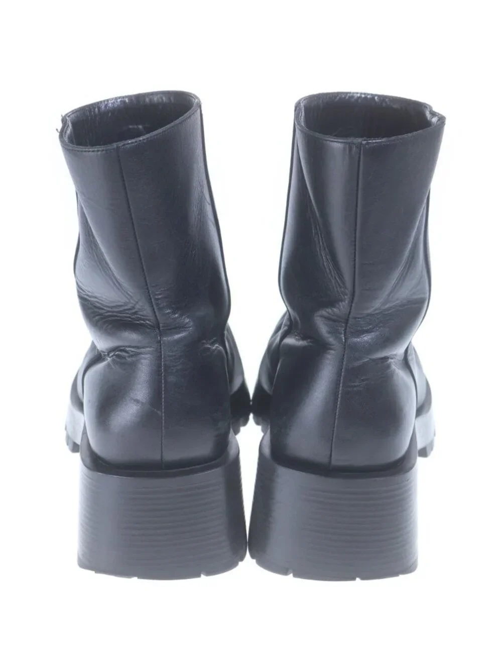 Balenciaga Trooper Leather High Cut Boots Black